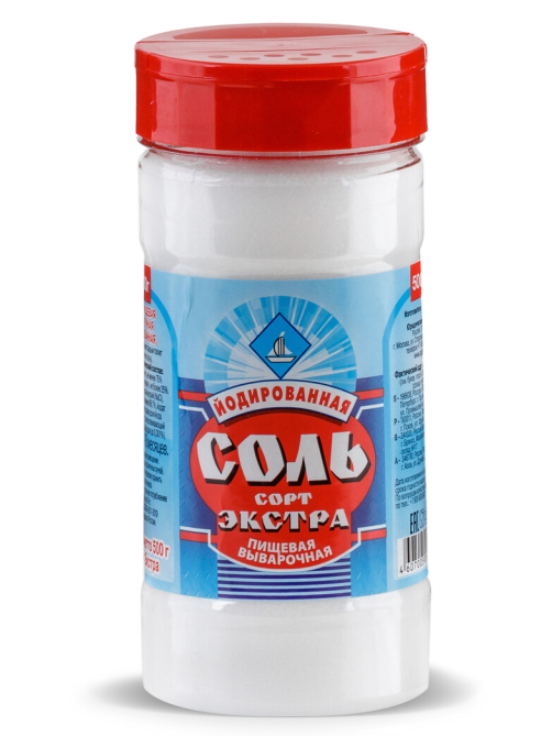 Соль Salina Экстра пищевая поваренная йодированная, 500г