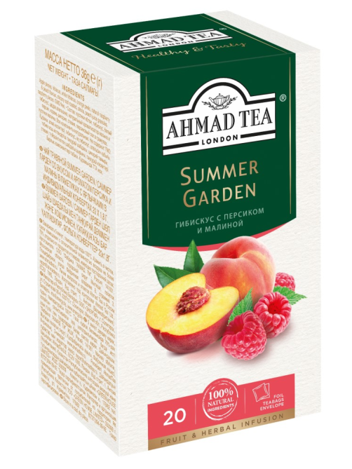 Чай травяной Ahmad Tea Гибискус-персик-малина (1.8г x 20шт), 36г