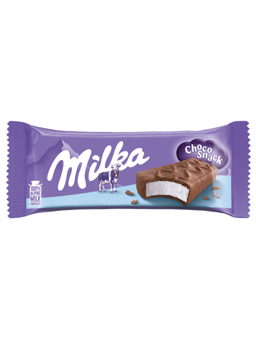 Пирожное бисквитное Milka крем и цельное молоко в молочном шоколаде, 27г