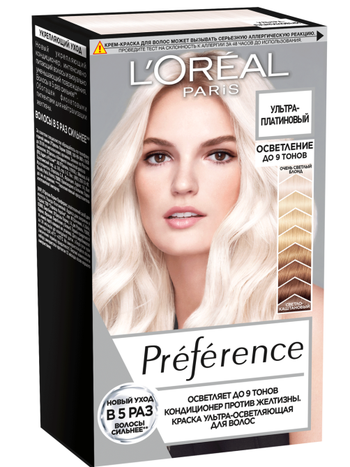Краска для волос L'Oreal Preference 950 Ультра платиновый, 242г