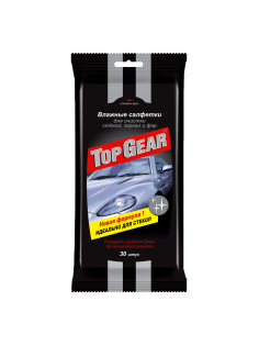 Салфетки TopGear для стекол и зеркал влажные Top Gear, 30шт