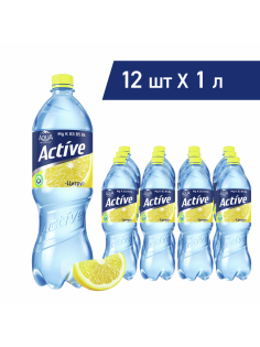 Вода Aqua Minerale Active цитрус негазированная, 1л x 12 шт