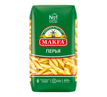 Макароны перья Makfa рифленые высший сорт, 450г