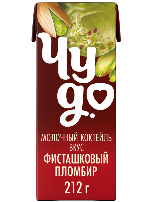 Коктейль молочный Чудо со вкусом Фисташковый пломбир 2%, 200мл