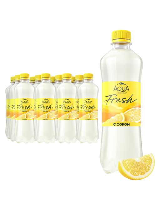 Вода Aqua Minerale Fresh с соком лимона негазированная, 500мл x 12 шт