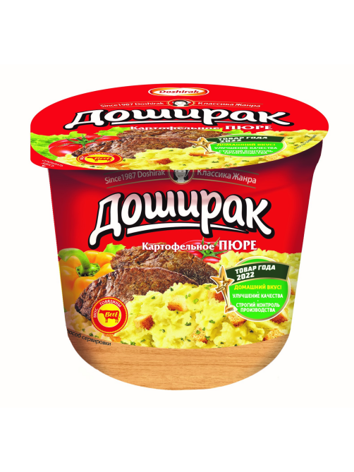 Пюре картофельное Доширак со вкусом мяса, 40г