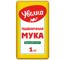 Мука Увелка пшеничная хлебопекарная высший сорт, 1кг