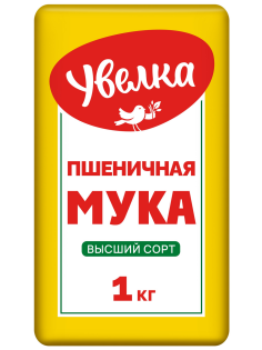 Мука Увелка пшеничная хлебопекарная высший сорт, 1кг