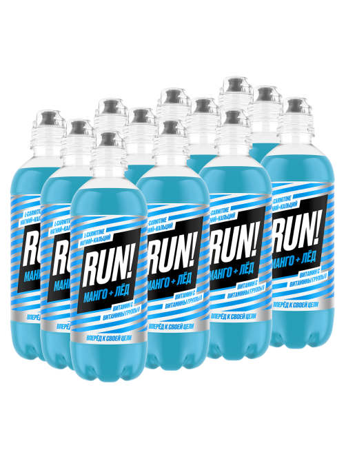 Напиток витаминизированный Run со вкусом лед и манго негазированный, 500мл