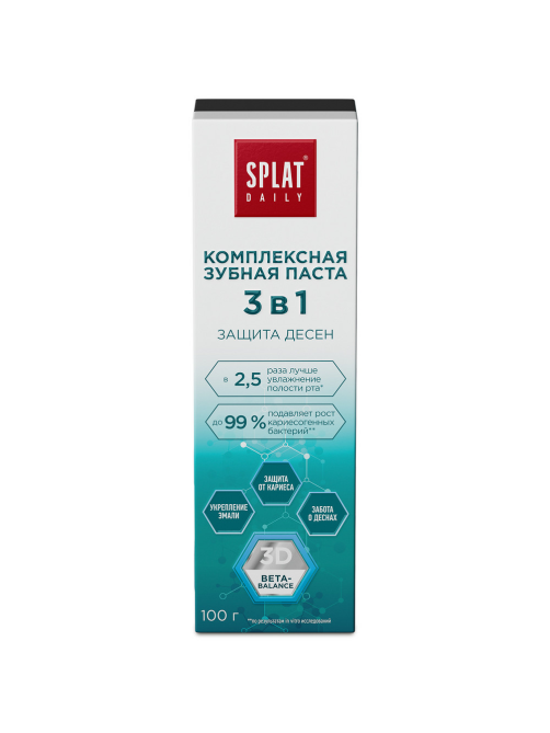 Зубная паста Splat Daily Защита десен 3в1, 100г