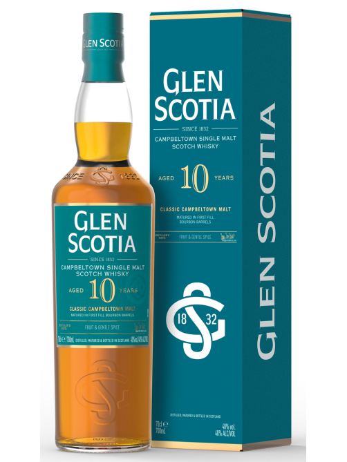 Виски шотландский Glen Scotia 10 лет в подарочной упаковке, 0.7л
