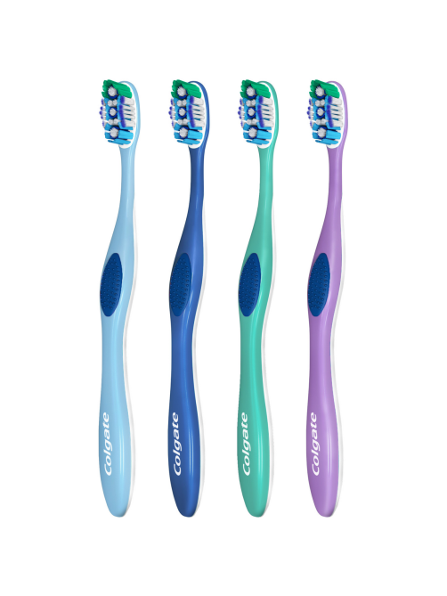 Зубная щетка Colgate 360 удаление бактерий средняя 4в1 2+2шт