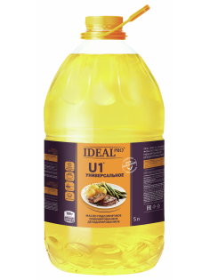 Масло подсолнечное Ideal PRO U1 Универсальное рафинированное дезодорированное, 5л