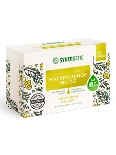 Мыло туалетное Synergetic Розмарин и имбирь, 90г