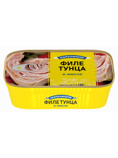 Филе тунца Ультрамарин в масле, 120г