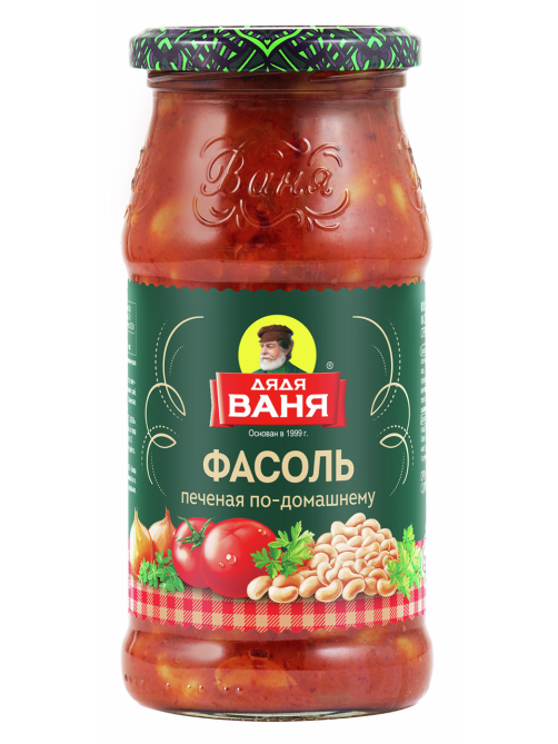 Фасоль белая печеная Дядя Ваня По-домашнему, 480г