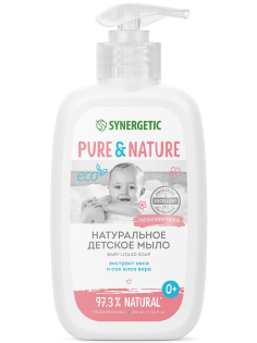 Мыло жидкое детское Synergetic Pure Nature Экстракт овса- алоэ вера, 250мл