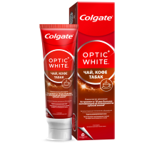 Зубная паста Colgate чай, кофе, табак отбеливающая с натуральными маслами мяты, 75мл