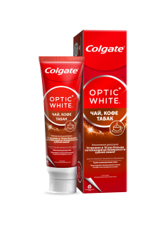 Зубная паста Colgate чай, кофе, табак отбеливающая с натуральными маслами мяты, 75мл