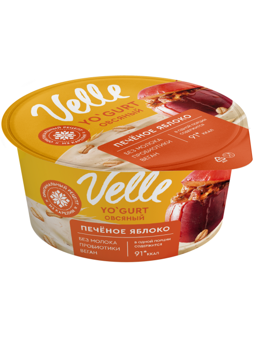 Продукт овсяный Velle печеное яблоко, 130г