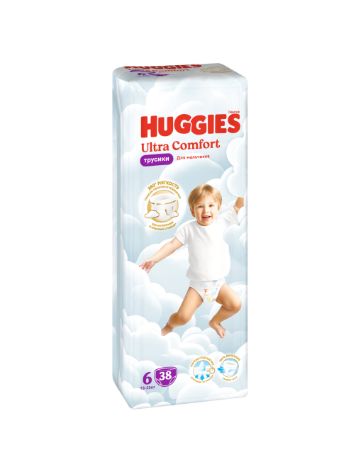 Подгузники-трусики Huggies Ultra Comfort для мальчиков №6 15-25кг, 38шт