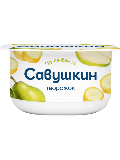 Творожок Савушкин продукт груша-банан 3.5%, 120г