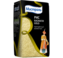Крупа рис Мистраль Басмати Gold пропаренный, 500г