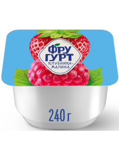 Йогурт Фругурт клубника-малина фруктовый 2%, 240г