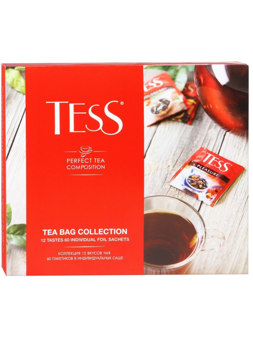 Чай Tess ассорти из 12 вкусов 60шт, 102г