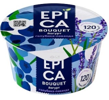 Йогурт Epica Bouquet голубика лаванда 4.8%, 130г