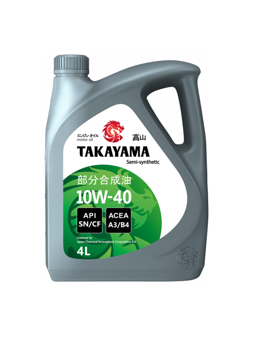Масло моторное Takayama Sae 10W-40 полусинтетическое, 4л