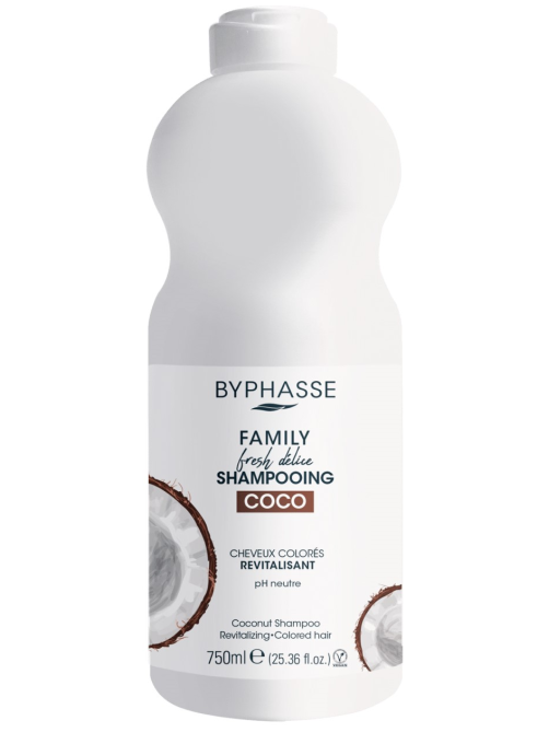 Шампунь Byphasse Family Fresh Delice Кокос, 750мл