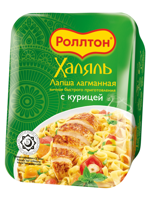 Лапша быстрого приготовления Роллтон Халяль лагманная с курицей, 90г