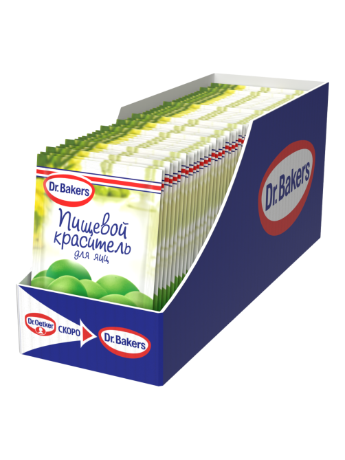 Краситель пищевой Dr.Bakers для яиц жидкий зеленый, 5мл