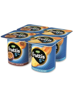 Йогуртный продукт Fruttis С маракуйей и персиком/с ананасом и дыней 5%, 115г
