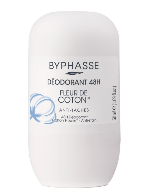 Дезодорант-ролик Byphasse Fleur De Coton, 50мл