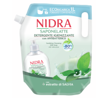 Мыло-молочко жидкое Nidra очищающее антибактериальное, 1л