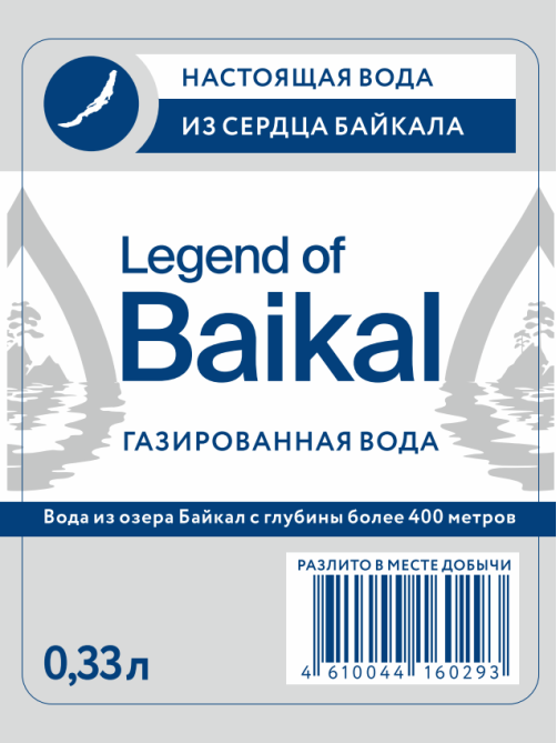 Вода Legend of Baikal газированная стекло, 330мл x 12 шт