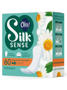 Прокладки ежедневные Ola! Silk Sense Deo с ромашкой, 60шт