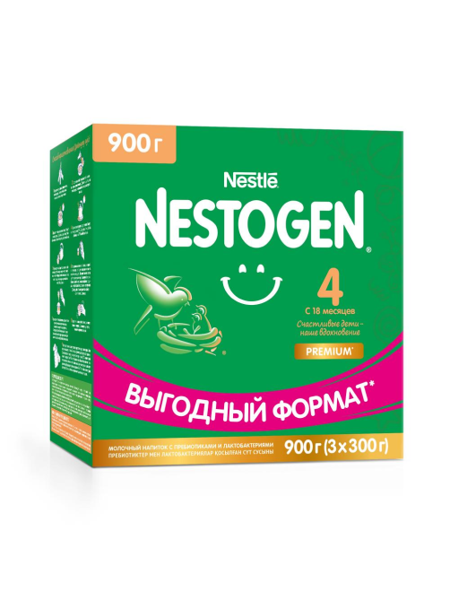 Смесь молочная детская Nestogen 4 с пребиотиками с 18 месяцев, 900г
