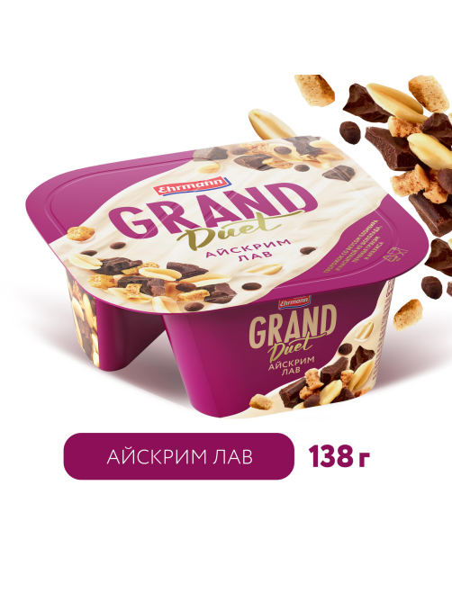 Десерт творожный Grand Duet Айскрим лав 9.1%, 138г