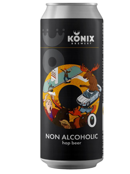 Пиво Konix Brewery Лось Просто лось безалкогольное, 0.45л x 12 шт