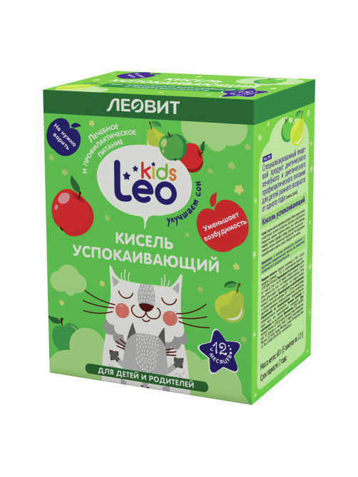 Кисель детский Леовит Leo Kids Успокаивающий с 12 месяцев (12г х 5шт), 60г