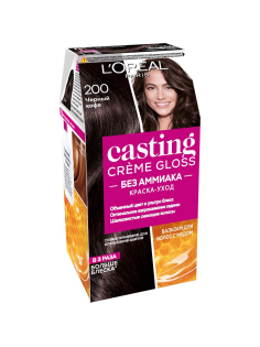 Краска-уход для волос L'Oreal Paris Casting Creme Gloss 200 Черный кофе без аммиака, 273мл