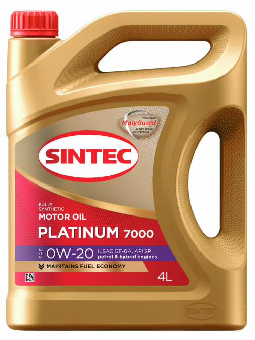 Масло моторное Sintec Platinum Sae 0W-20 Api SP синтетическое, 4л