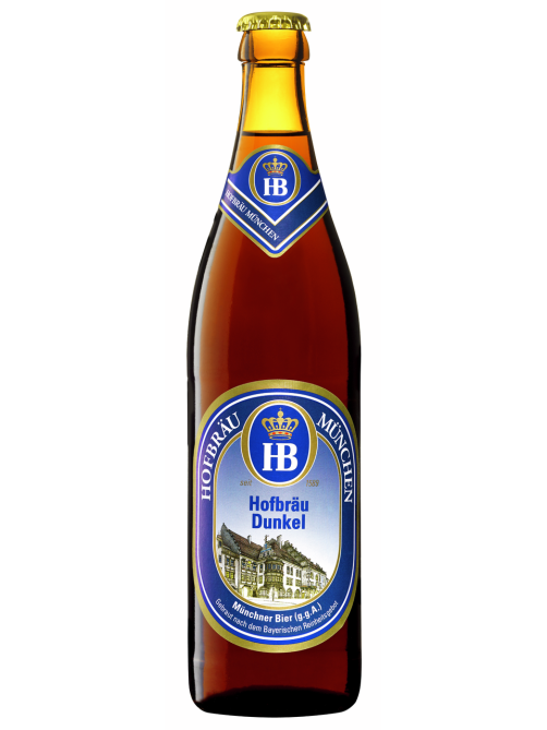 Пиво Hofbrau Dunkel темное фильтрованное, 0.5л
