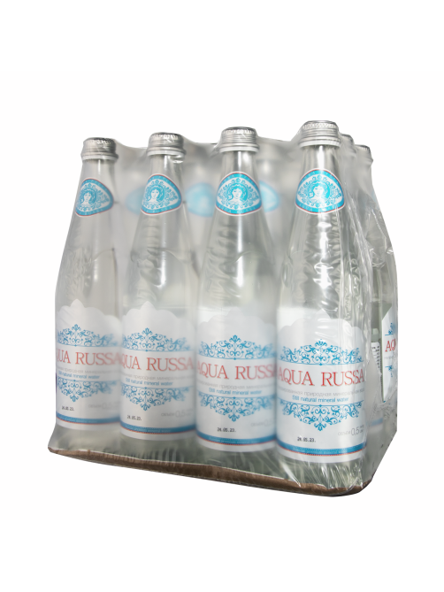 Вода Aqua Russa минеральная питьевая столовая негазированная стекло, 500мл x 12 шт