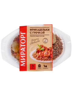 Фрикадельки Мираторг с гречкой под красным соусом, 260г