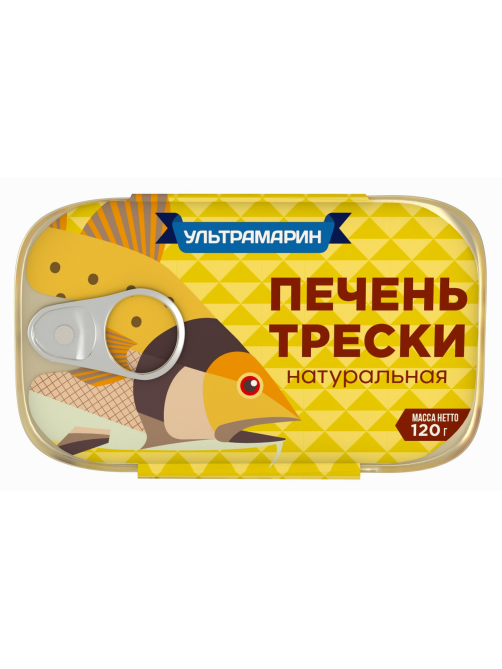 Печень трески Ультрамарин натуральная, 120г