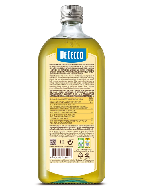 Масло оливковое De Cecco Oliva, 1л